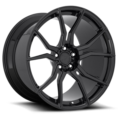 কাস্টম ফিনিশ ISO 9001 Monoblock নকল চাকার গ্লস কালো