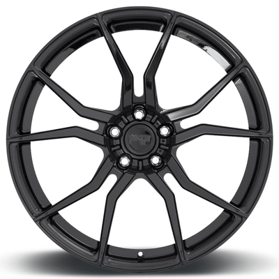 কাস্টম ফিনিশ ISO 9001 Monoblock নকল চাকার গ্লস কালো
