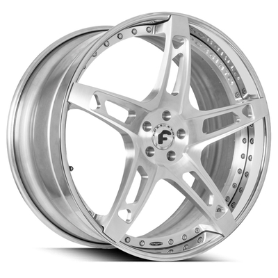 Forgiato নকল ব্রাশ করা সিলভার হুইলস Forgiato Rims Affilato-ECL