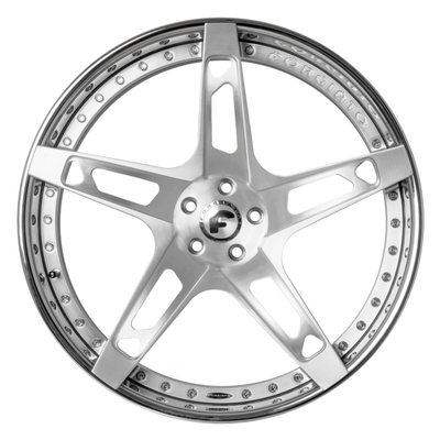 Forgiato নকল ব্রাশ করা সিলভার হুইলস Forgiato Rims Affilato-ECL