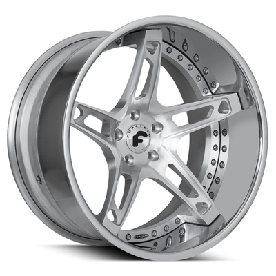 Forgiato নকল ব্রাশ করা সিলভার হুইলস Forgiato Rims Affilato-ECL