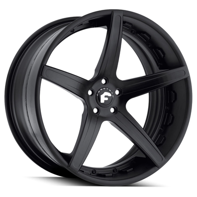 6061-T6 Forgiato Aggio-ECL গ্লস কালো নকল চাকার অফসেট 60mm 80mm
